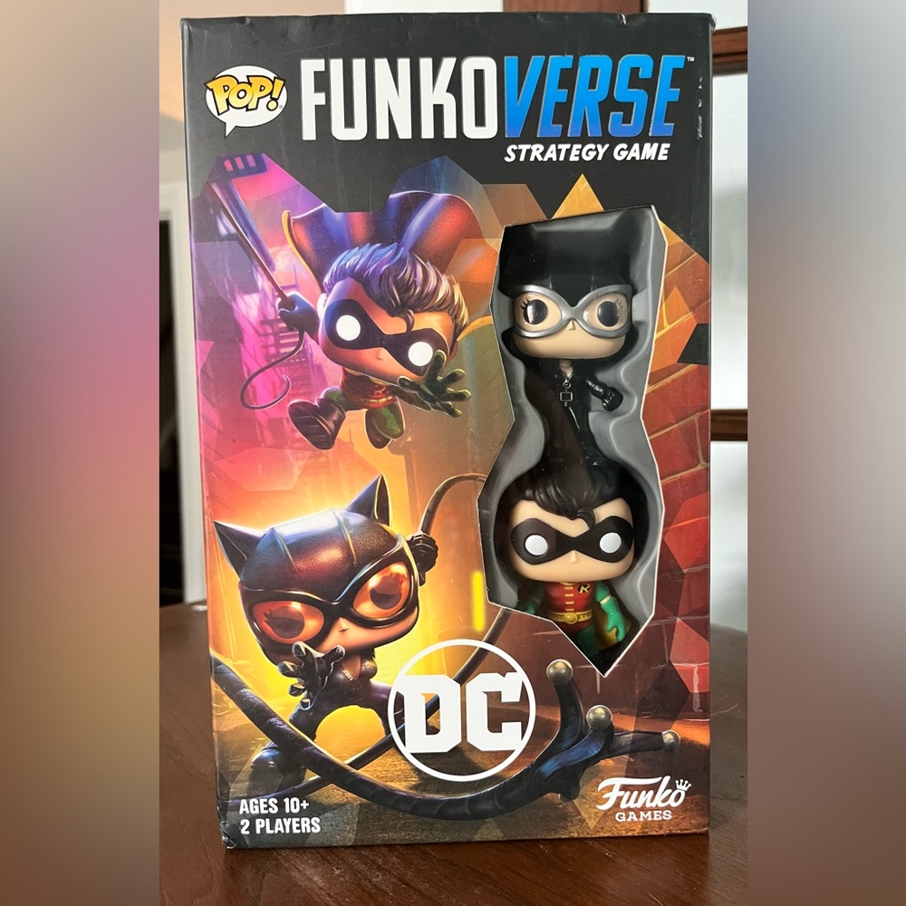 DC Comics Funko Pop! Strategy Game with Blue and Black Accents